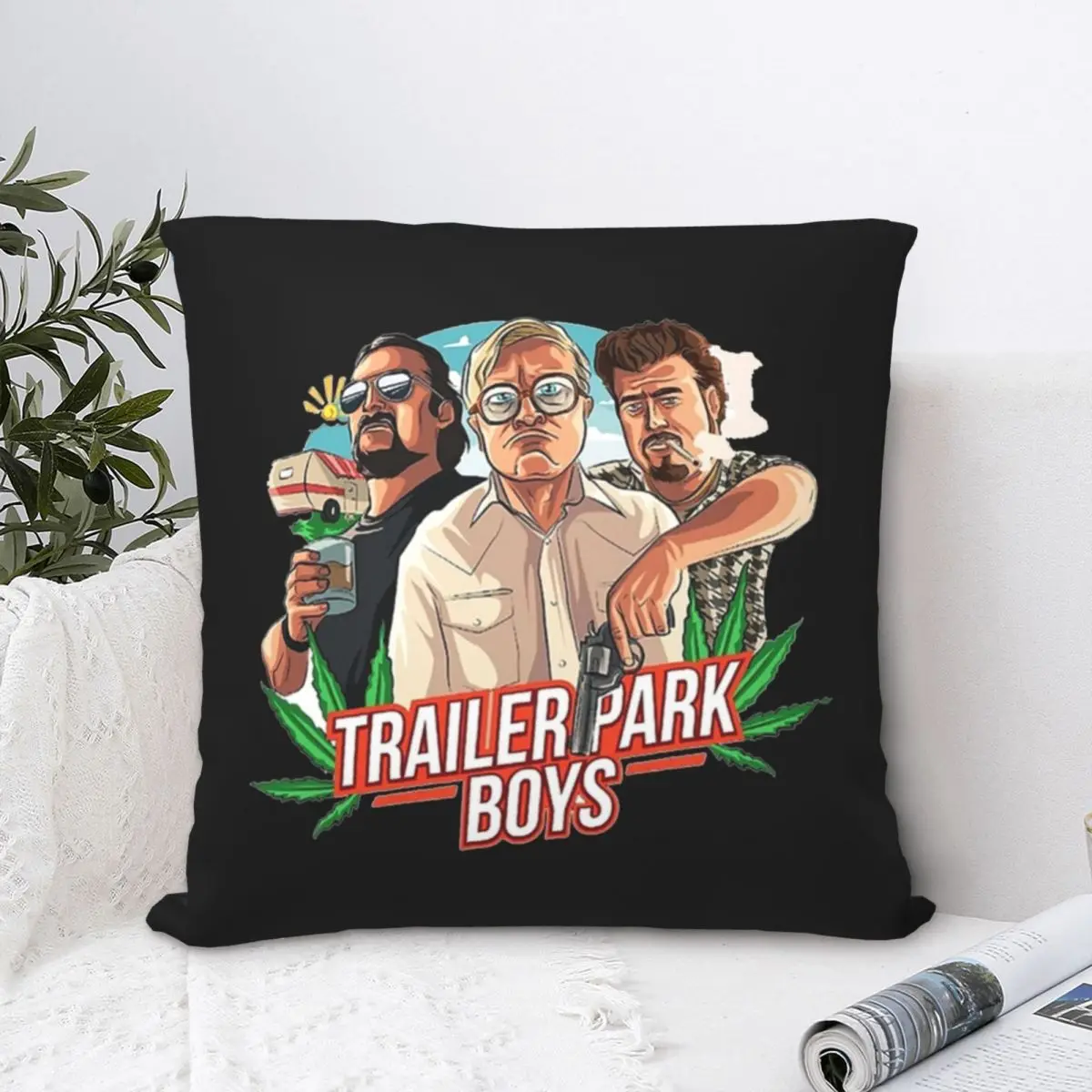 Trailer Park Boyss Square Pillowcase Polyester Pillow Cover Velvet Cushion Decor Comfort Throw Pillow For Home Car