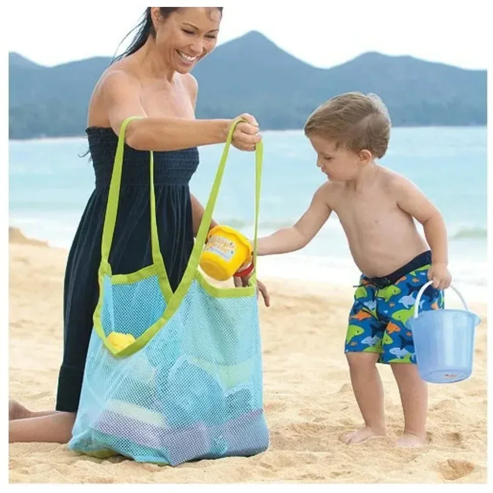 

Portable Swimming Bag Outdoor Foldable Beach Bag Mesh for Children Beach Toy Baskets Storage Bag Kids Swimming Waterproof Bags