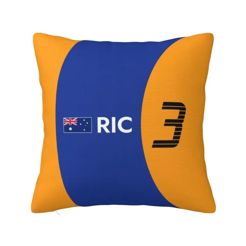 Custom Ricciardo RIC 3 Nordic Throw Pillow Cover Motor Racing Car Cushion