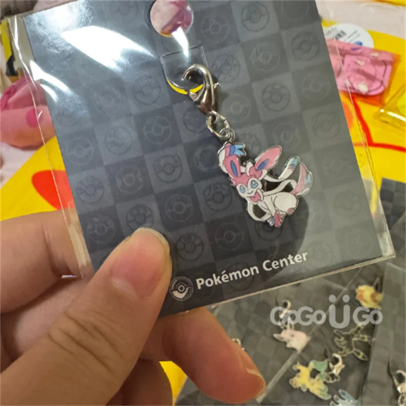 Pokemon centro japão pc limitado nacional pokedex eevee família metal chaveiro pingente crianças presentes e presentes de aniversário