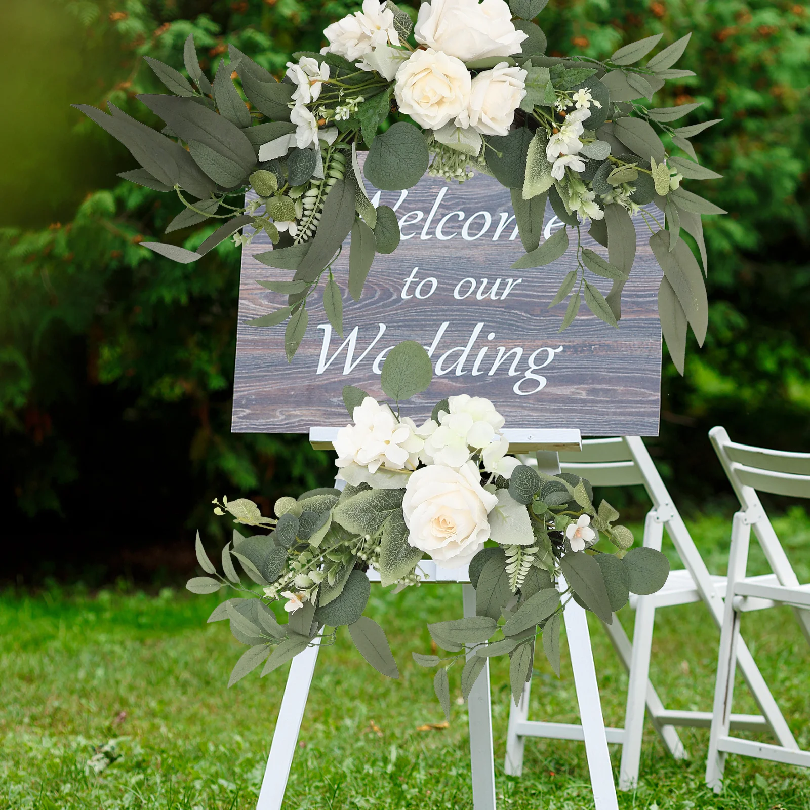 

1Set Wedding Arch Artificial Rose Floral Swag Romantic Flower Decoration for Wedding Ceremony Reception Party Supplies