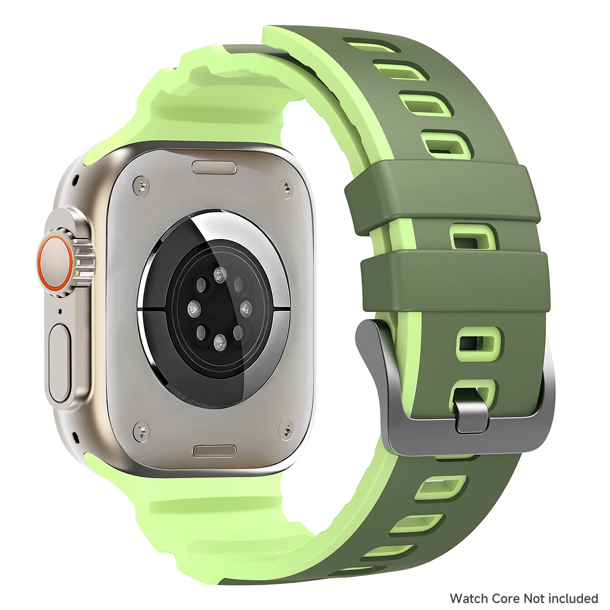 Two Tone Silicone Strap for Apple Watch Ultra 3 2 49mm 46mm 45mm 44mm 42mm Sport Bracelet for Iwatch Series 11 10 9 8 7 6 SE 5 4