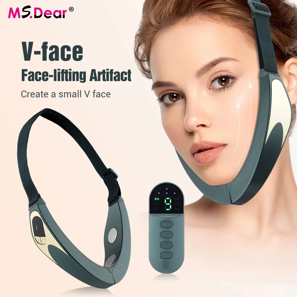페이셜 리프팅 기기 페이셜 슬리밍 진동 마사지기 페이셜 히팅 더블 턱 V라인 리프트 벨트 얼굴 온열 마사지기