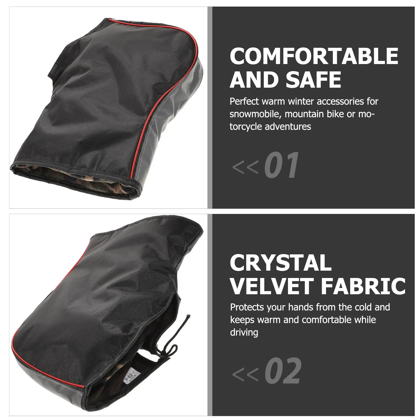 

1 пара зимних перчаток для мотоцикла, теплые перчатки для езды, светоотражающий дизайн, перчатки для холодной погоды, аксессуары для мотоциклов