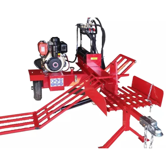 YG-Customized 12HP 50 Ton diesel Wood Splitter Horizontal Log Splitter with Hydraulic Log Lifter and Table CE Approved
