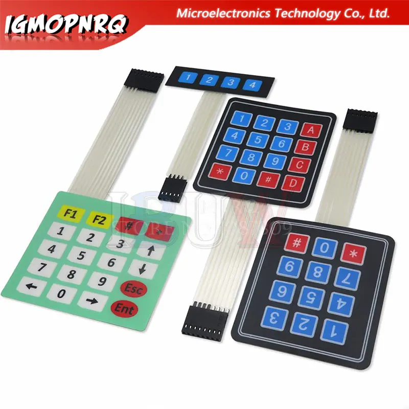 4 12 16 20 Key Button Membrane Switch 1x4 4x3 4x4 4x5 Keys Matrix Array Keyboard Keypad Control Panel DIY Kit For Arduino
