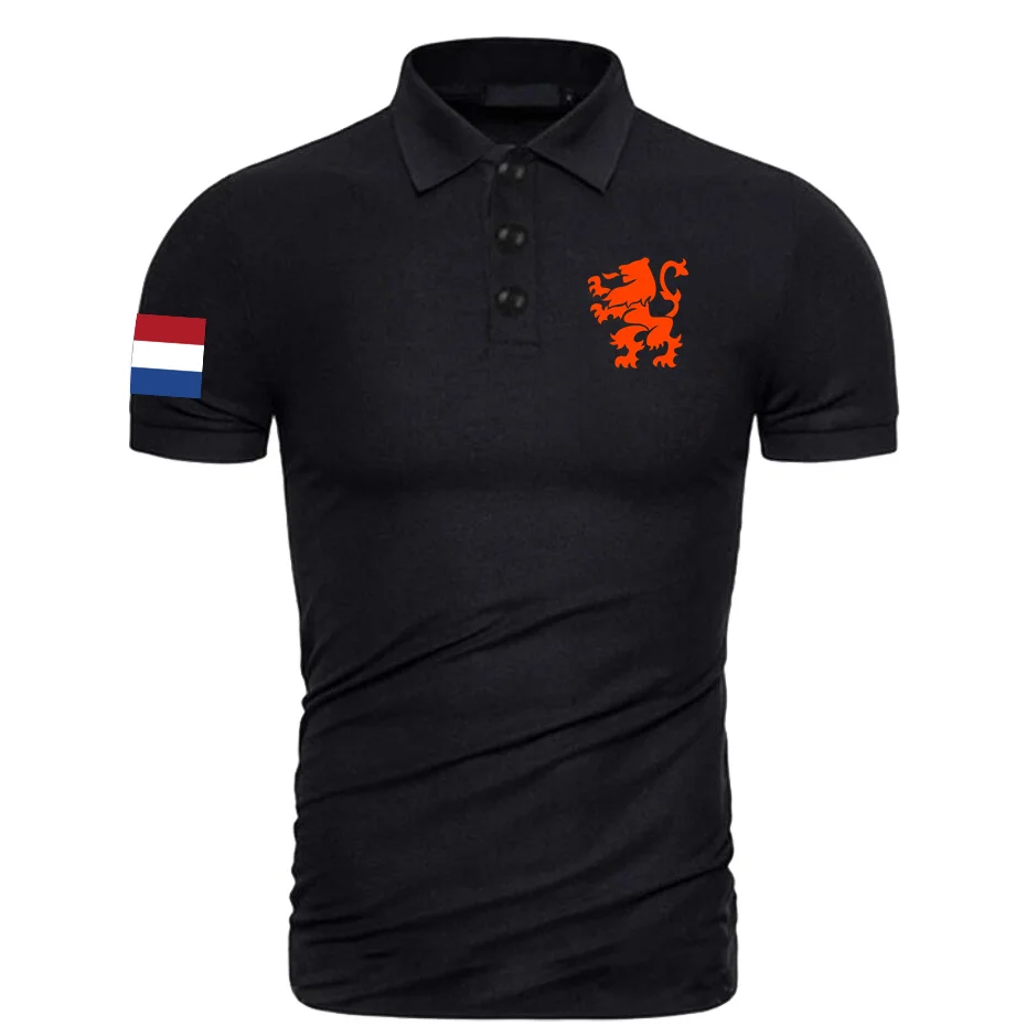 Funny Nederland Dutch Lion Coat of Arms Polo Shirt Men Netherland Amsterdam Polo Shirts Man Holland Polo T Shirts Camiseta Shirt