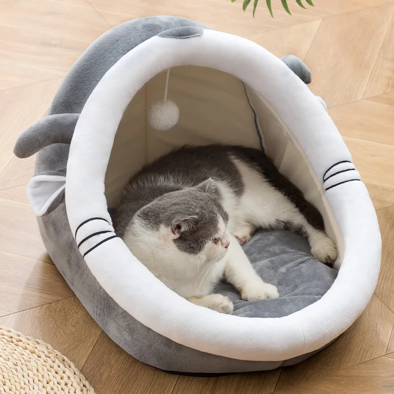 

Winter Cat Bed Dog House Dog Fluffy Cushion Soft Kitten Cave Cat Warm Cozy Bed Velvet Sleeping Mat Luxury Cat Accessories