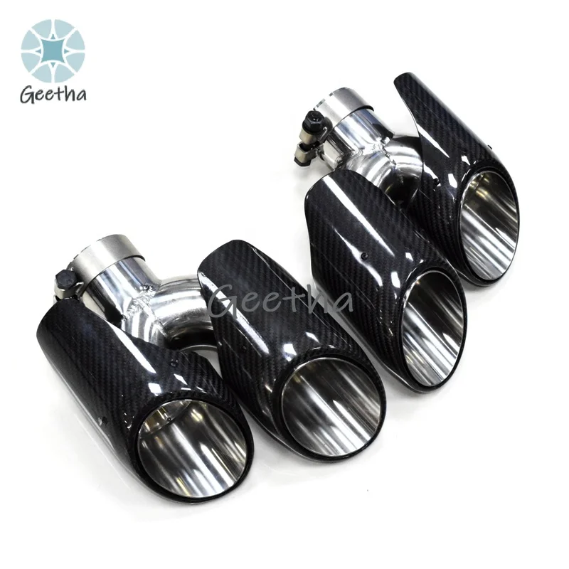 For 1 Pair Carbon Fiber Exhaust Tip for Porsche Macan 2014-2018 Exhaust Pipe Muffler Tailpipe Exhaust System Nozzle
