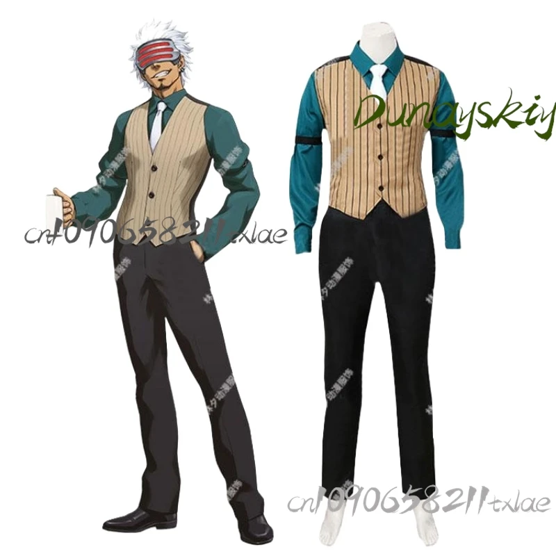 أنيمي لعبة الآس المحامي Gyakuten سايبان جودوت تأثيري لجنة تأثيري حلي جودوت قناع الرجال هالوين مخصصة