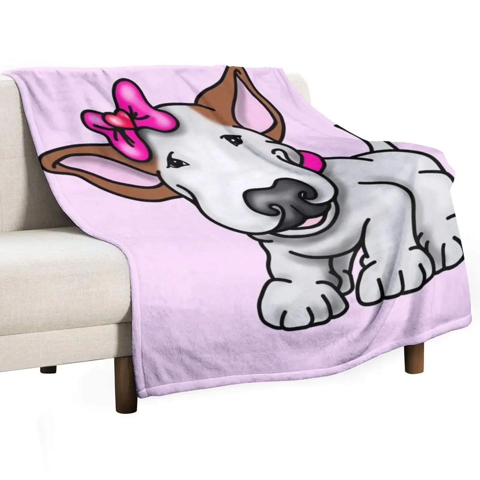 Bow Bullterrier Throw Blanket heavy to sleep Sofa Quilt Blankets