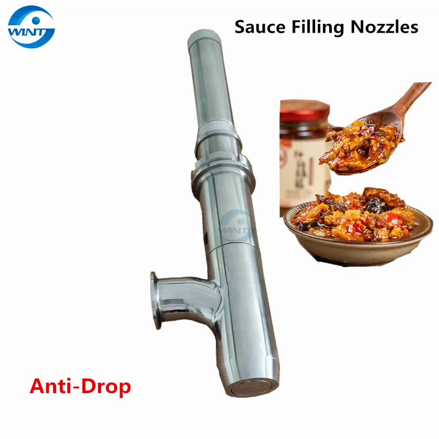 Freeshipping Accessories Parts of Sauce Filling Machine SUS304 Pneumatic Anti-leakage Piston Filling Nozzles For Bean Paste