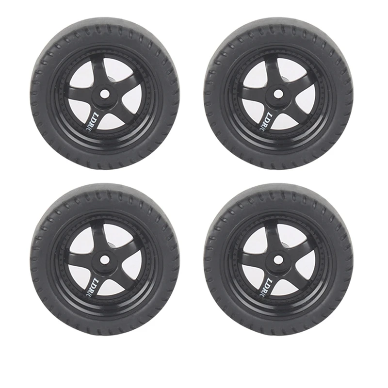 

4 PCS RC Drift Tire Wheel Hard Tyre RC Parts Black For LDRC LD1201 P06 WPL B14 B24 C14 C24 C34 C44 RC Car Upgrade Accessories