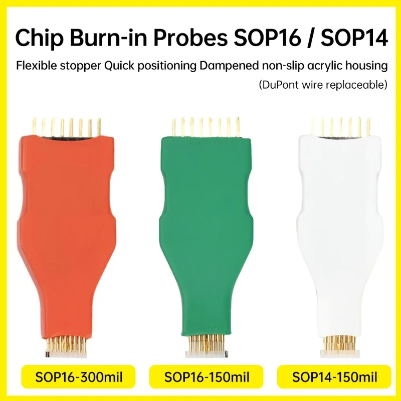 150mil 300mil SOP14 SOP16 Spring Needle Test Probe Cable Non-disassembly Read Write Burning Download Programmer Accessory