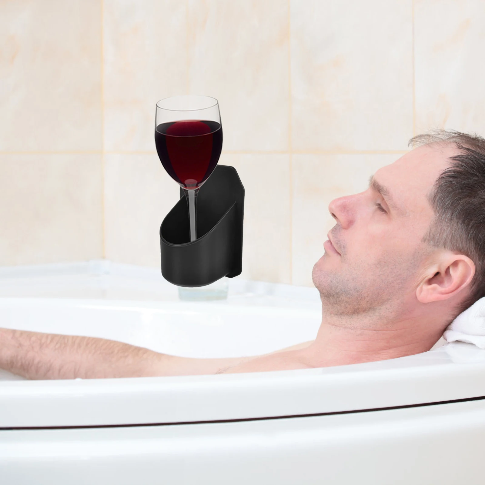 

Chic Goblet Rack Waterproof Wine Cup Stand Easy Install Space Saving Home Kitchen Supply Shower Drink Holder Shower Cup Holder