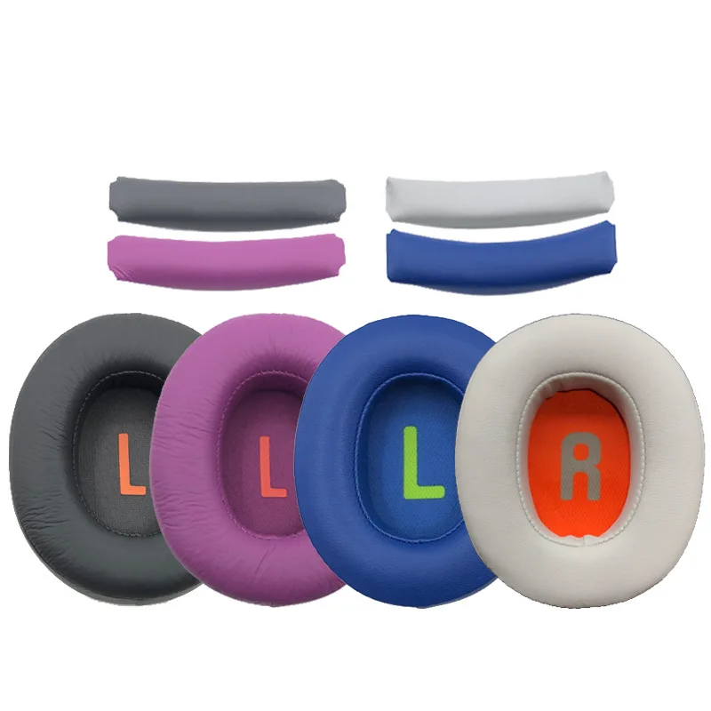 Wymienne, przyjazne dla skóry nauszniki z pałąkiem na głowę do słuchawek JBL JR460NC Miękkie piankowe poduszki na uszy Wysoka jakość 3.4