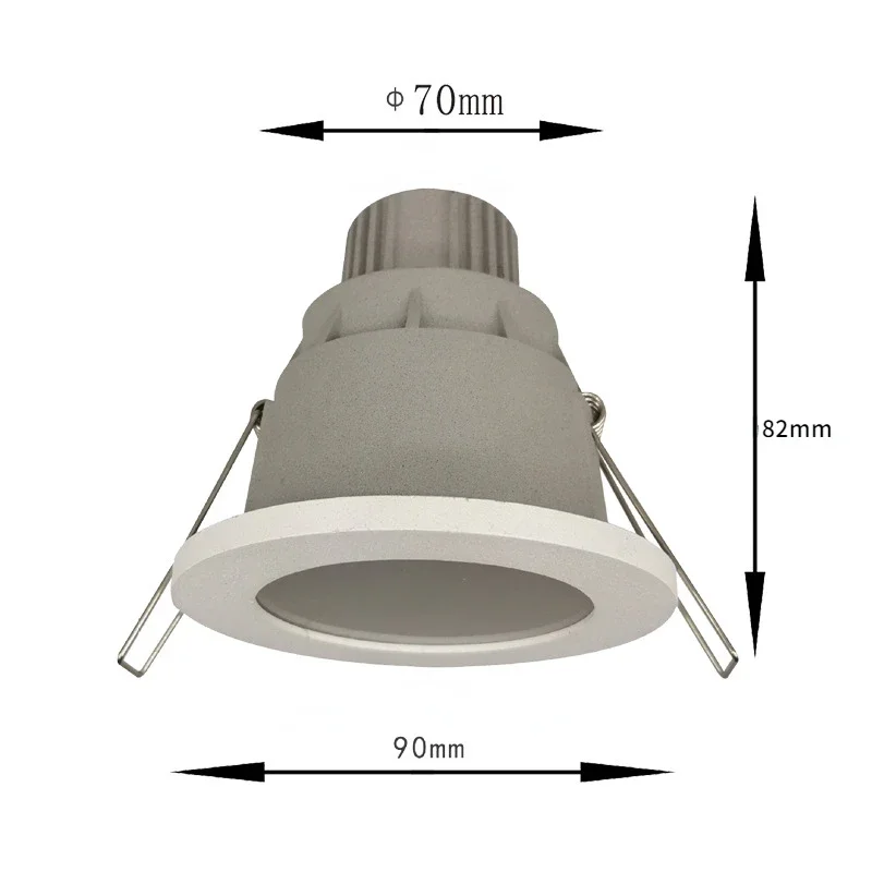 Boîtier d'éclairage carré et rond GU10, cadre de support, globe oculaire, boîtier de budgétaire Downlight