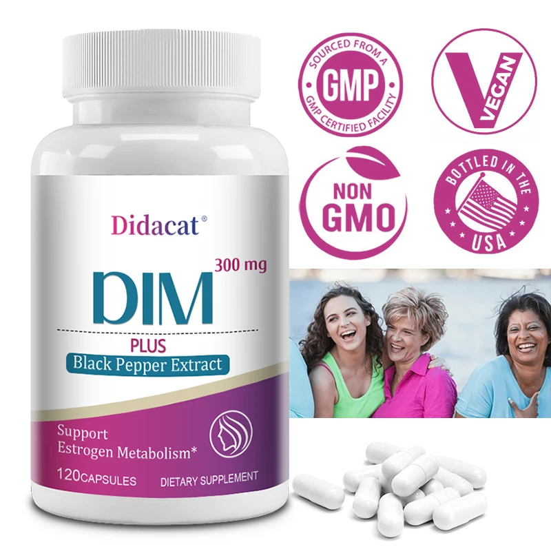 

DIM+ Alkaloids - Female Endocrine Balancing Supplement, Supports Menopause, Antioxidant, Relieves Fatigue and Mood