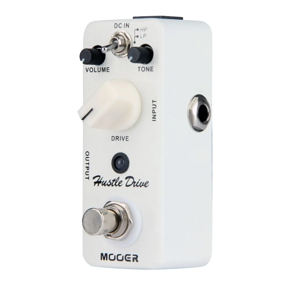 MOOER Micro Hustle Drive Distortion Effect Guitar Pedal Tube-like Drive Sound 2 Working Modes(HP/LP) Micro Guitar Pedal