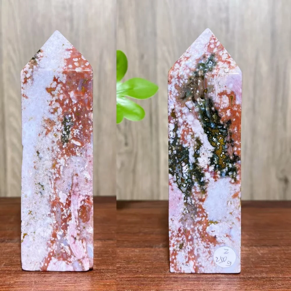 

1PCS Natural Colourful Pastel Ocean Jasper Towers Stone Points Healing Crystals Reiki Stone Home Decoration Ornaments Lucky Gift