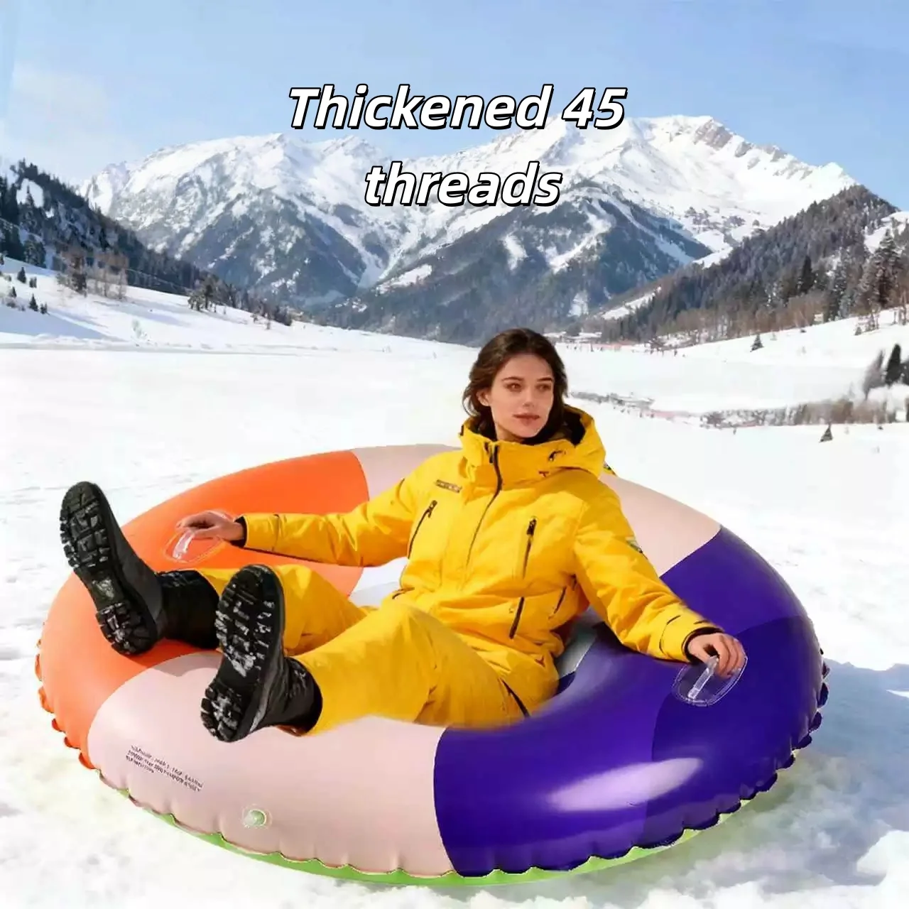 

Thickened PVC new ski ring inflatable outdoor winter skiing anti rollover inflatable portable storage