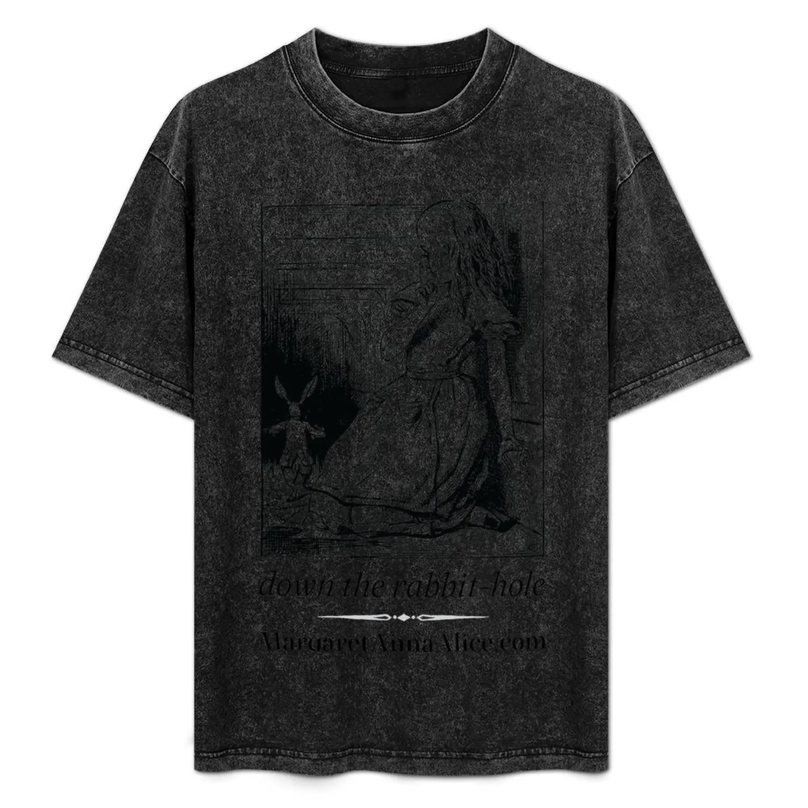 Camiseta Margaret Anna Alice Through the Looking Glass: Down the Rabbit-Hole, tamanho grande, leve