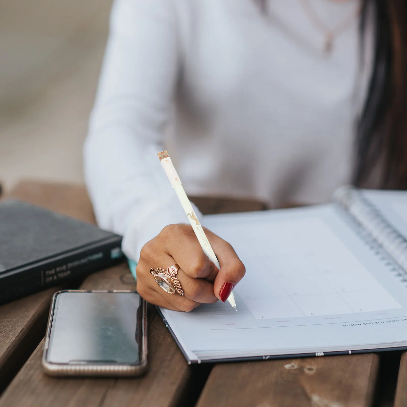 

6Pcs Cat Pens Black Pen Cute Writing Supplies for School Office Students Lovely Design Cat Pens for Writing