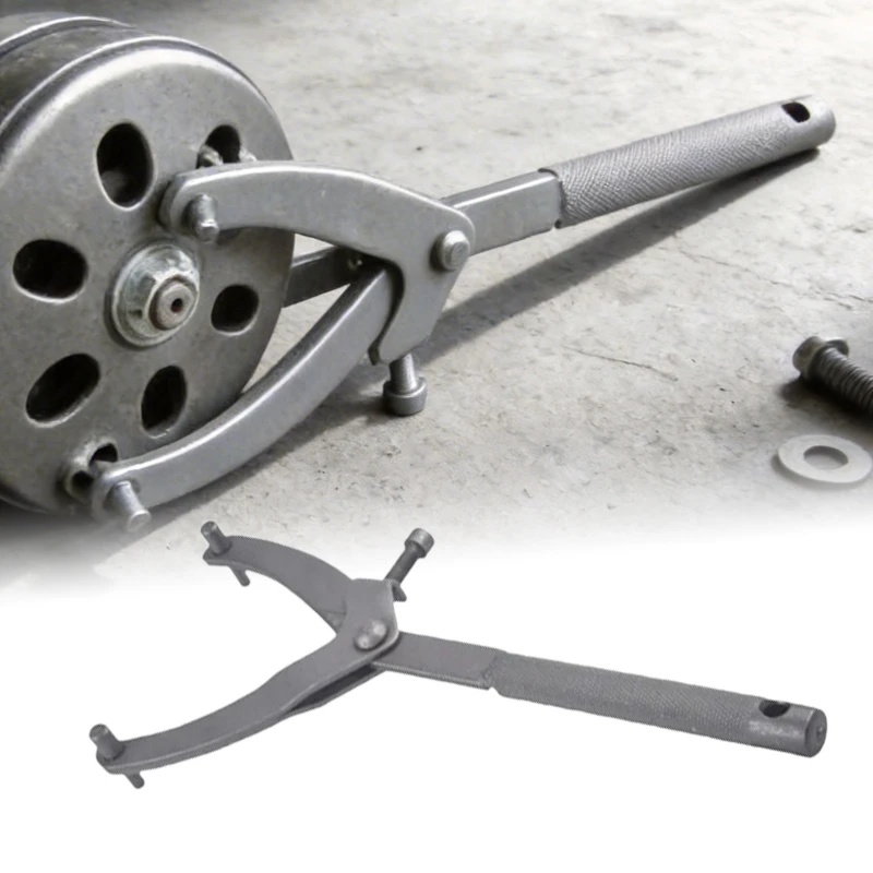 Flywheel Caliper Clutch for Scooter Moped Y-Type Flywheel Wrench Belt Disc Magneto Fixing Clip Flywheel Pulley Sprocket Spanner