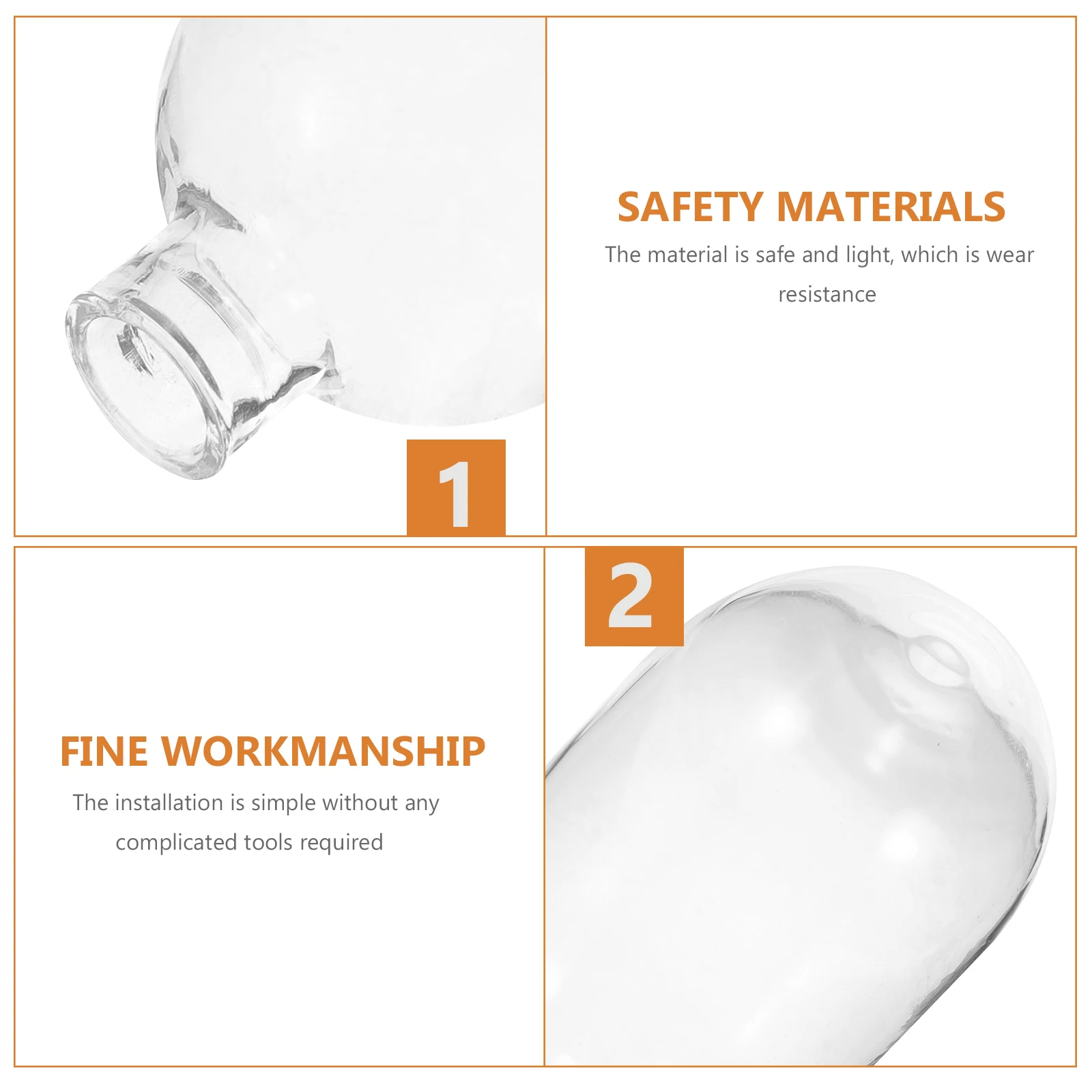 

G4 Glass Lampshade Replacement Transparent Pendant Lamp Cover Unique Clear Lamp Shade for Ceiling Light Fixture