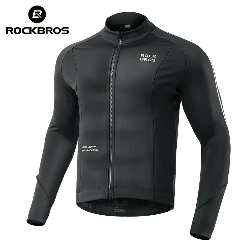 

ROCKBROS Fleece Cycling Jersey Winter Long Sleeve MTB Viking Clothing Autumn Mountain Road Bicycle Top Jacket Windproof Clothes