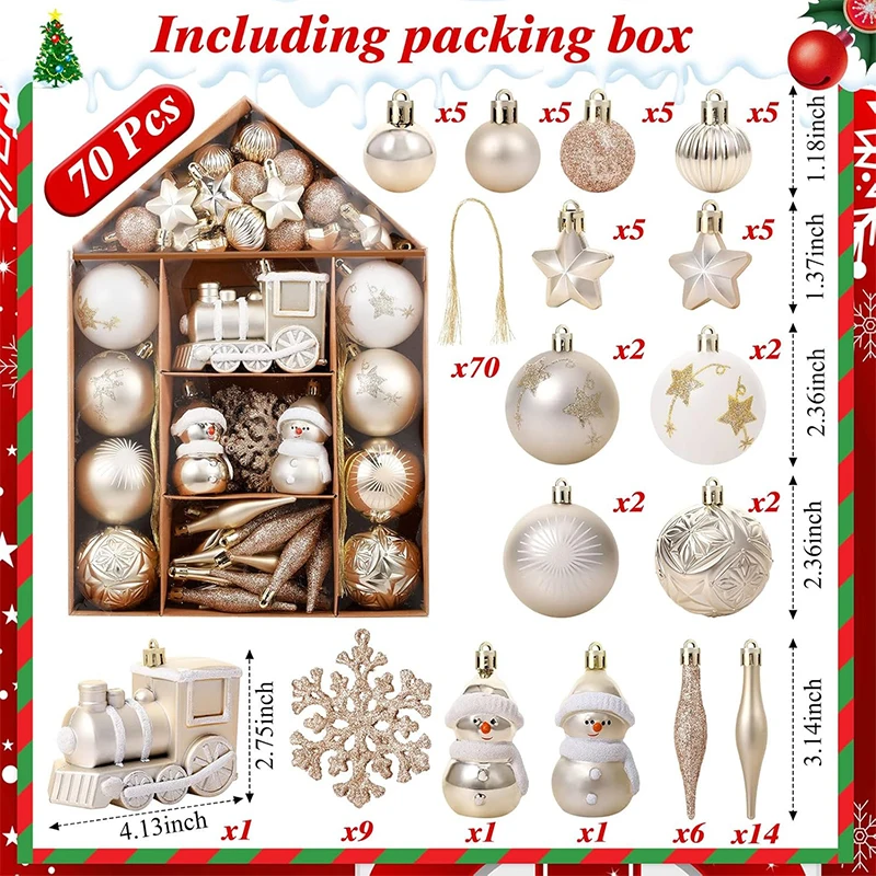 1 doos 3-6 cm Kerstballen Ornament Set Kerstboom Opknoping Hanger Ornamenten voor Thuis Thema Party Nieuwjaar gift Noel Navidad