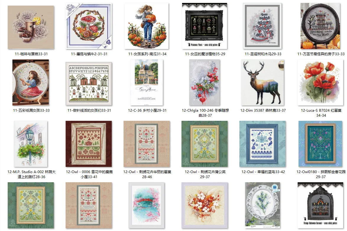 Cross Stitch Set Counted Cross Stitch Set,  Cross Stitch Kit  28ct 11ct 14ct 32ct Metallic aida 12-Dim 35387 Forest Deer 33-37