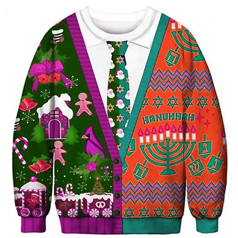 Men's Graphic Prints Gingerbread Bells Sweatshirts Sweatshirt Pullover Long Sleeve Crew Neck Daily Classic Casual 3D Print 2025