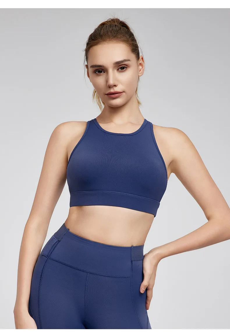

New Tank Top Fixed Cup Sexy Back Fitness Bra Outdoor Sports I-shaped Tank Top Women's Summer Women Clothes