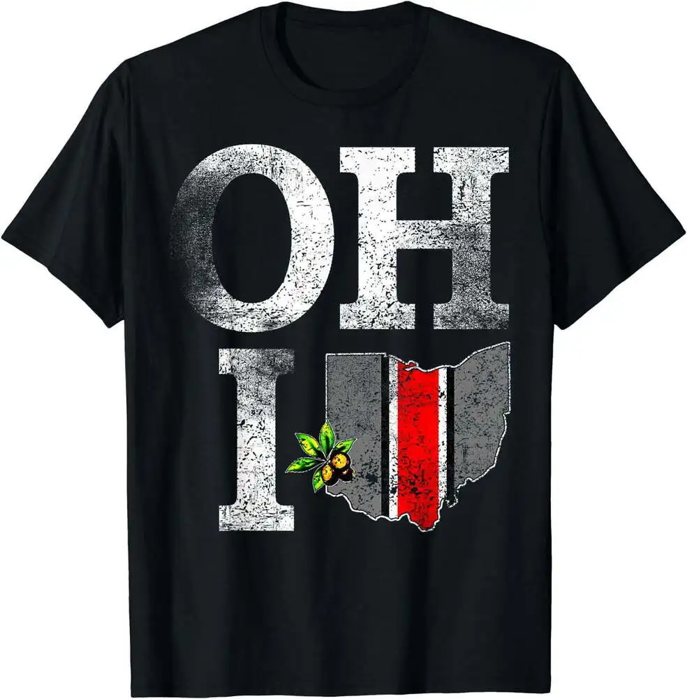 

Vintage State Of Ohio Trendy Ohioan Design Shape T-Shirt Unisex T-shirts Cotton Luxury Brand Vintage Oversized