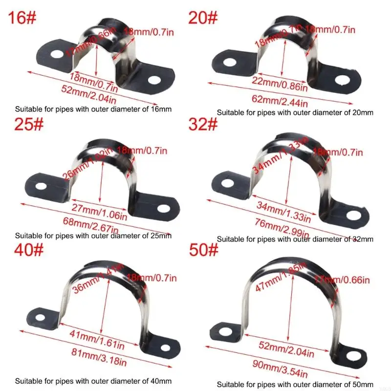 Y5GD 100/50 Stück Rohrschelle, 2 Löcher, starre Rohrschelle, Rohrschelle