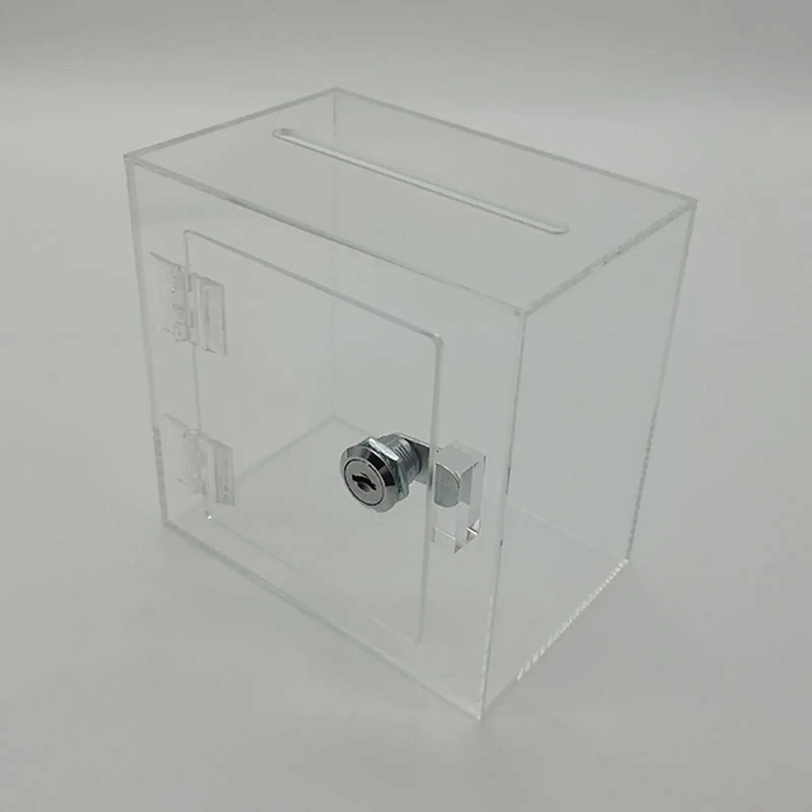 Acrylic Donation Box Mailbox Letter Post Suggestion Box Clear Ballot Box for Charity Business Tickets Bar Donation Collection