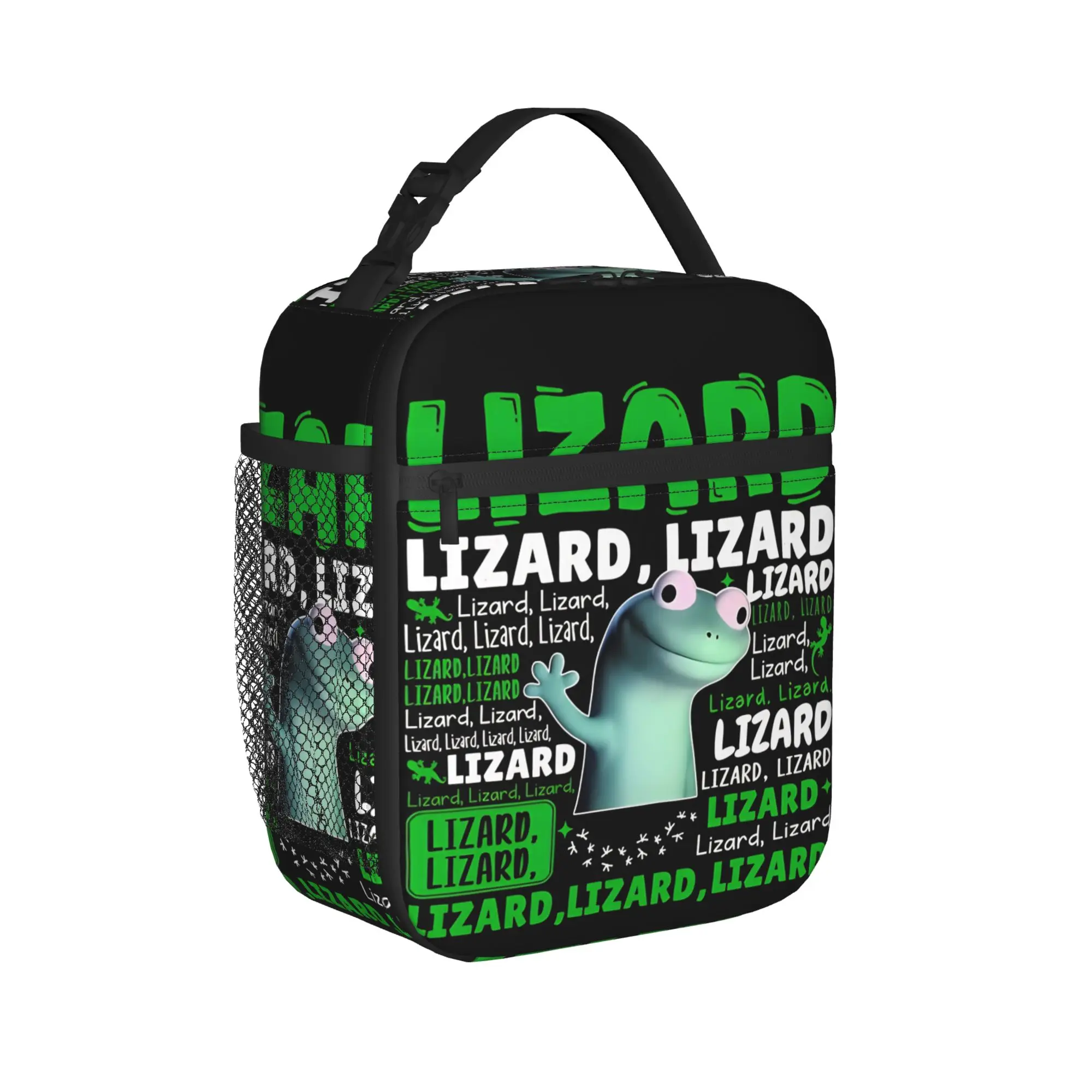 Hoppers Tom Lizard Button Meme Insulated Lunch Bags Cooler Bag Reusable,Meal Container  Portable Tote Lunch Box for Men Women