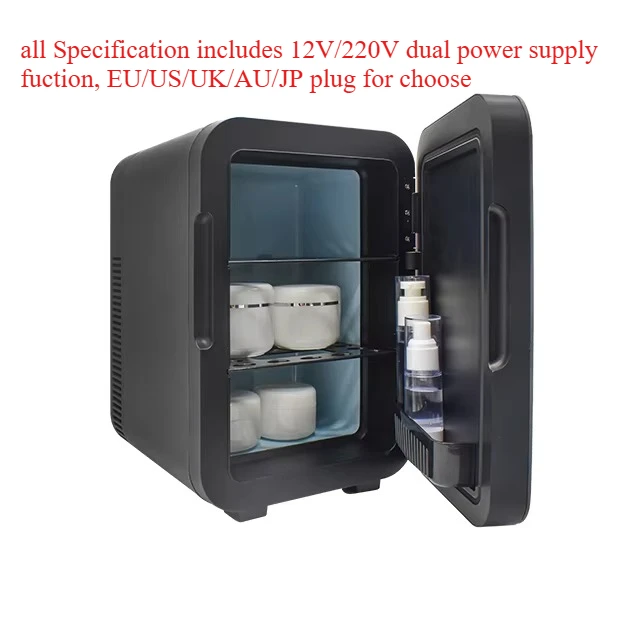 10L Car Refrigerator Portable 12v/220v dual power Cooler Box Recycling Mini Car Fridge for Camping Outdoor silver/black optional