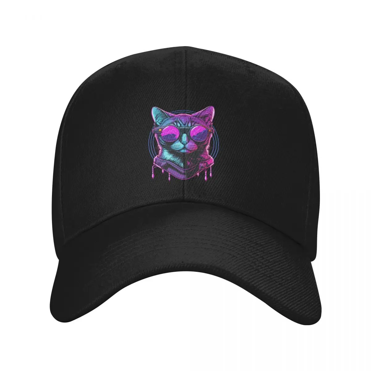 

Cyberpunk Stray Cat Baseball Cap sailor cap for men hard hat cute Golf Wear Men Women's