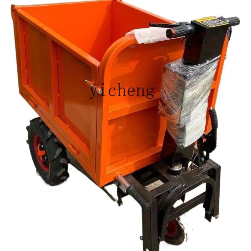 XL electric hand push oblique ash bucket truck, dumper truck, Lasha cargo cement for construction site