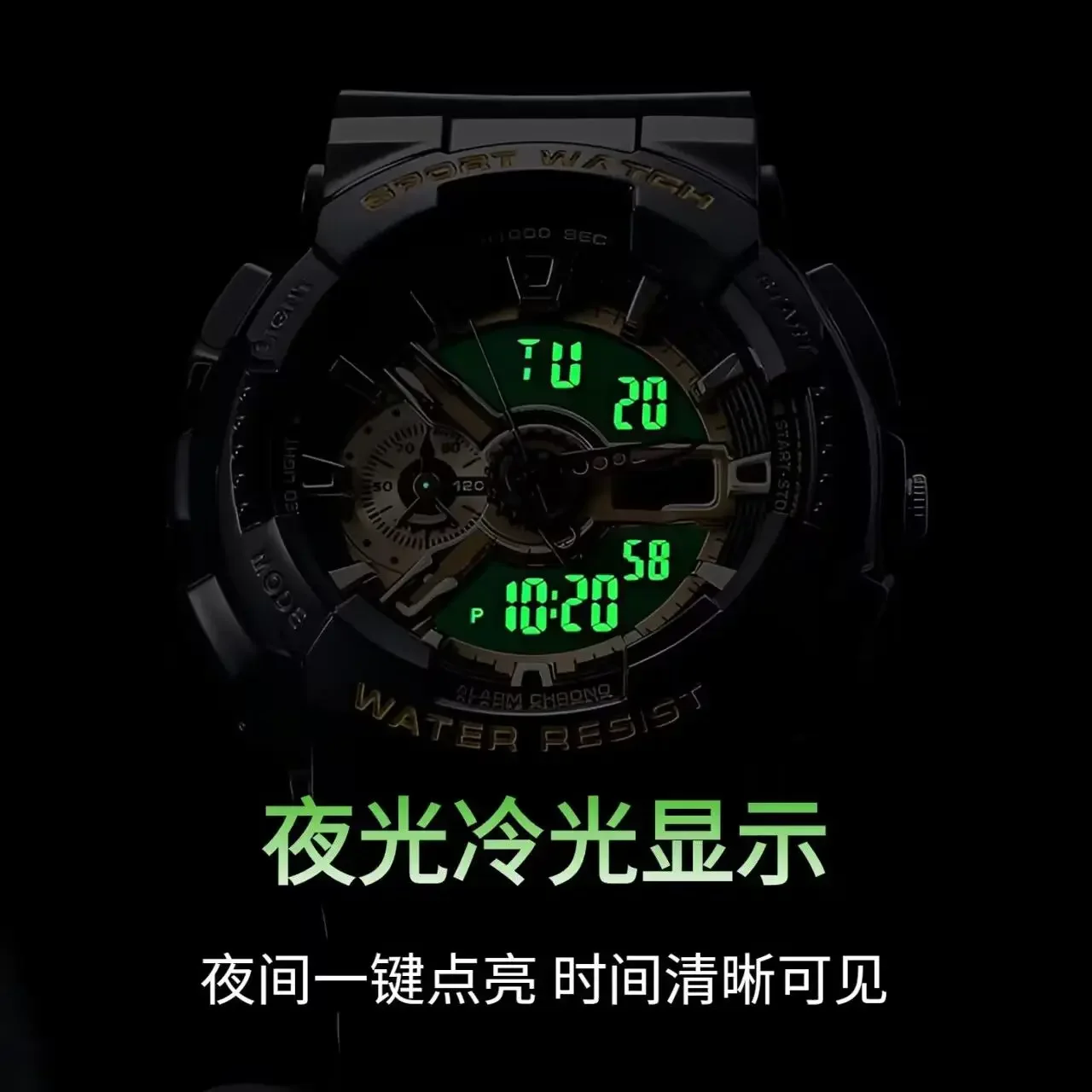 2024 New Youth Sport Digital Watch Men Shockproof Waterproof Dual Wristwatches LED  Alarm Clock Mens Watches Cool  Vogue