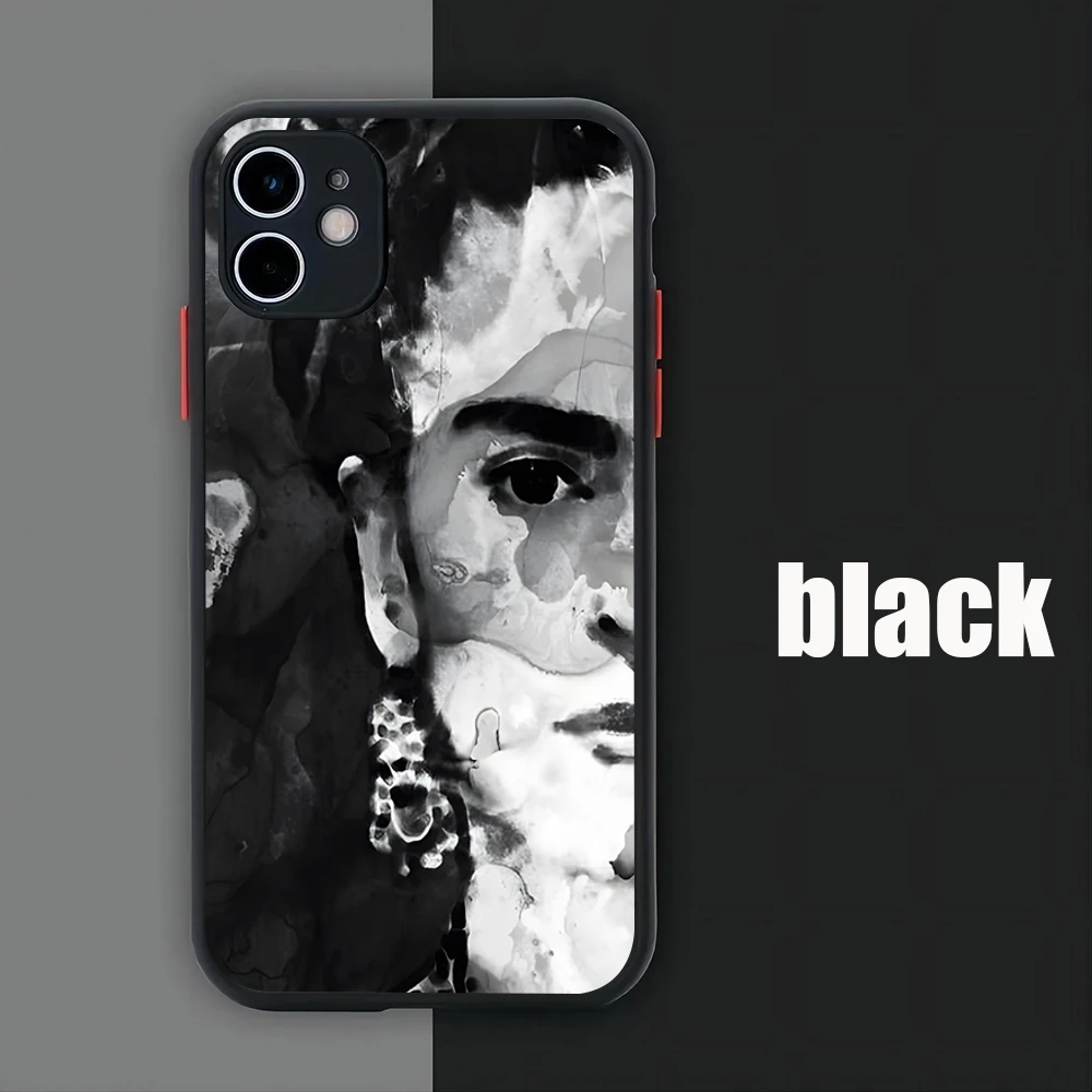 F-Frida-Kahlos Paintings Phone Case For iPhone 16 15 14 12 13 11 Pro Max couple XR XS Mini X 7 8 Plus matte Cover