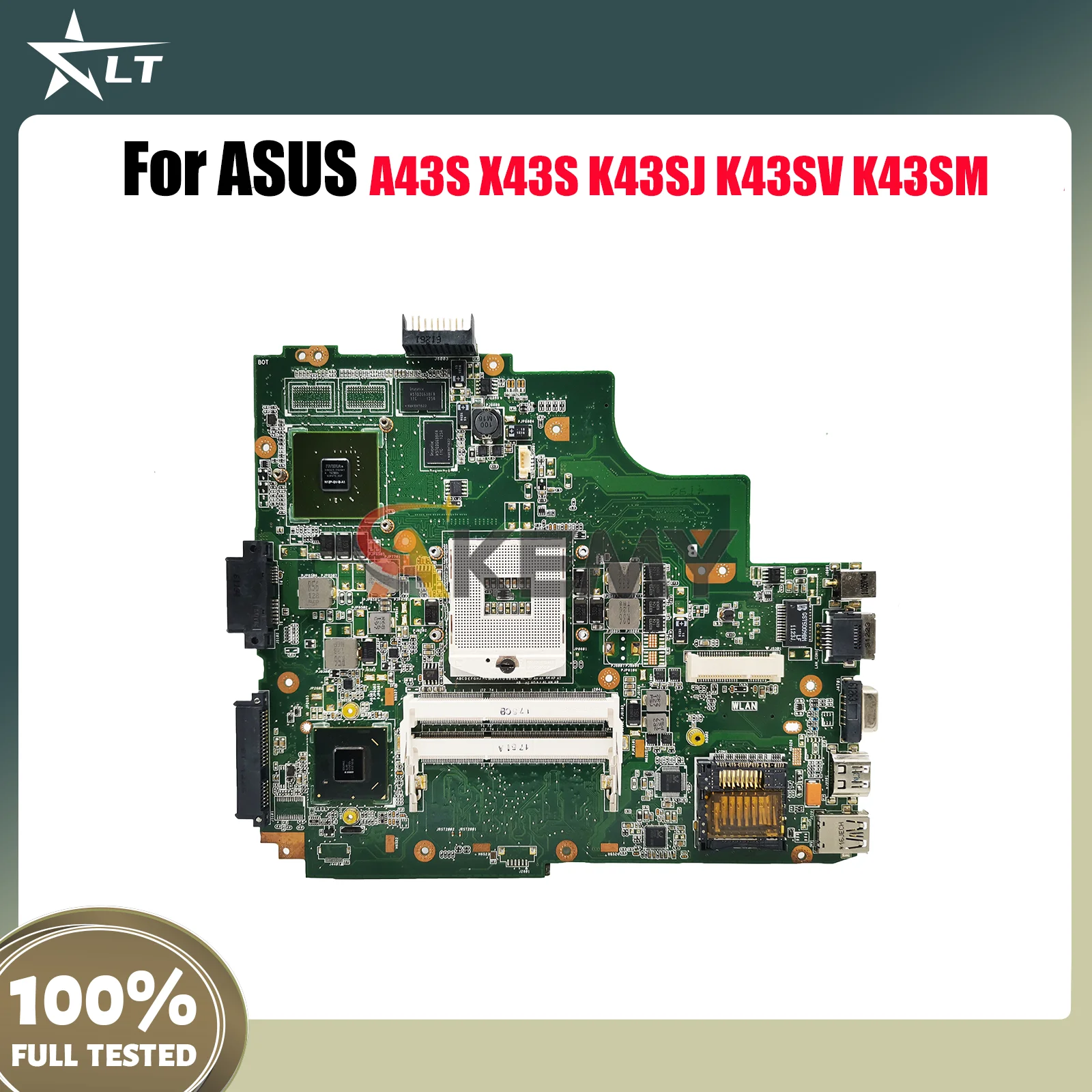 

K43SV Laptop Motherboard For ASUS X43S K43SV K43SD A43S K43S K43SM K43SJ Notebook Mainboard in stock 100% tests OK fast shipping