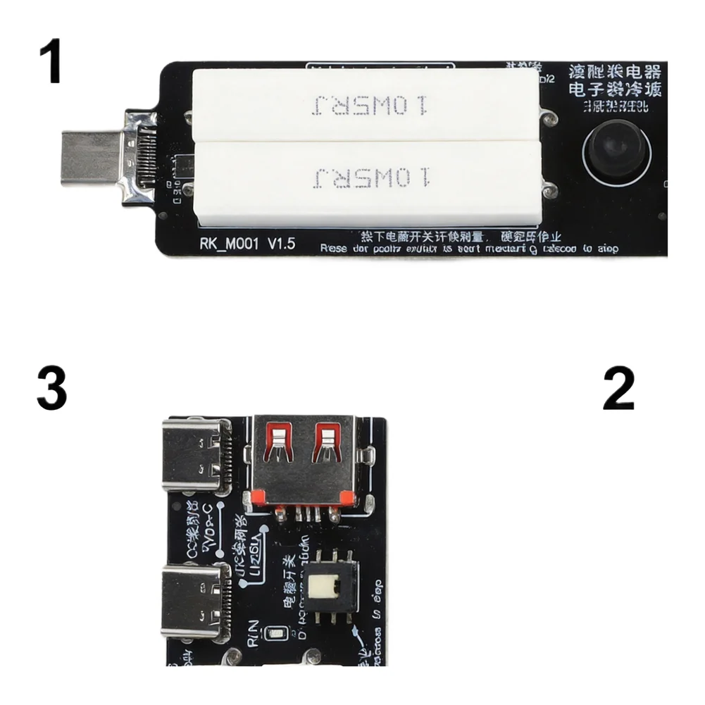 Electric Testing Tool As Shown Type-C Power Meter Accurate Current Voltage Input Current 2A Required Compact Portable ABS Design