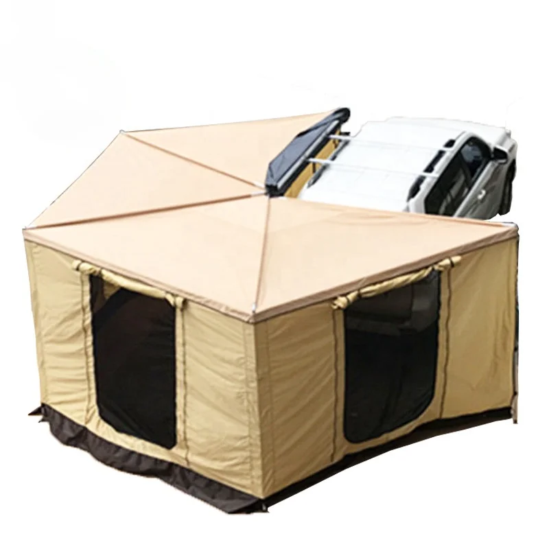 

270-degree freestanding car awning, outdoor tent with wall