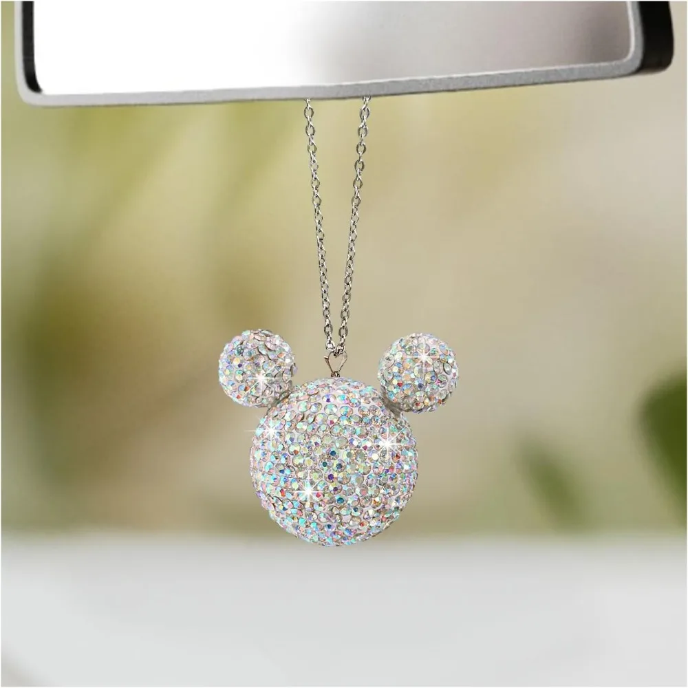 

Car rearview mirror pendant, crystal ball rearview mirror pendant accessory, cute diamond pendant car interior