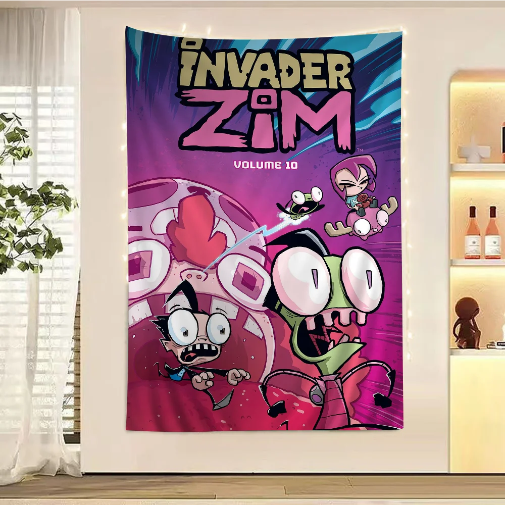 Cartoon Invader Zim Movie Hanging Bohemian Tapestry Bohemian Wall Tapestries Mandala Cheap Hippie Wall Hanging