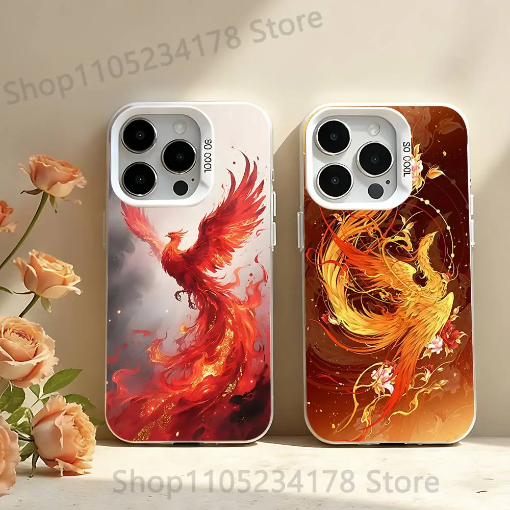 

Phoenix Cool Colorful art Phone Case For iPhone 17,16,15,14,13,12,11,Pro,Max,Plus,SE,Air,Mini Anti Fall White Bumper