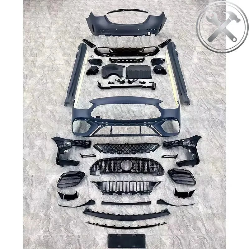 

Aero Dynamic Styling Full C63 Body Kit Front Rear Bumper Grille Side Skirt Exterior Upgrade For C Class W206 2022-2025